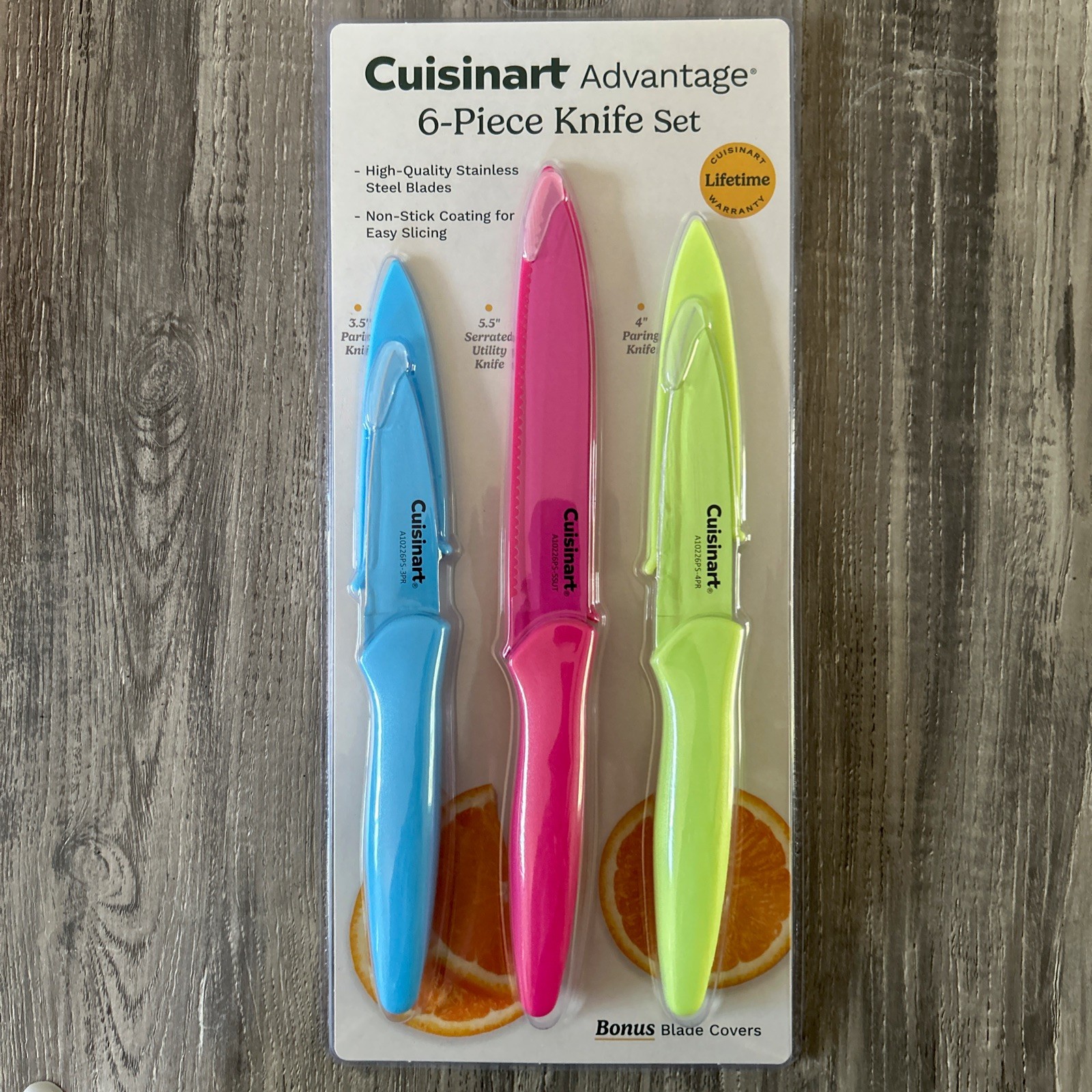 Cuisinart Advantage 6 Piece 3 Knife Prep Set - New