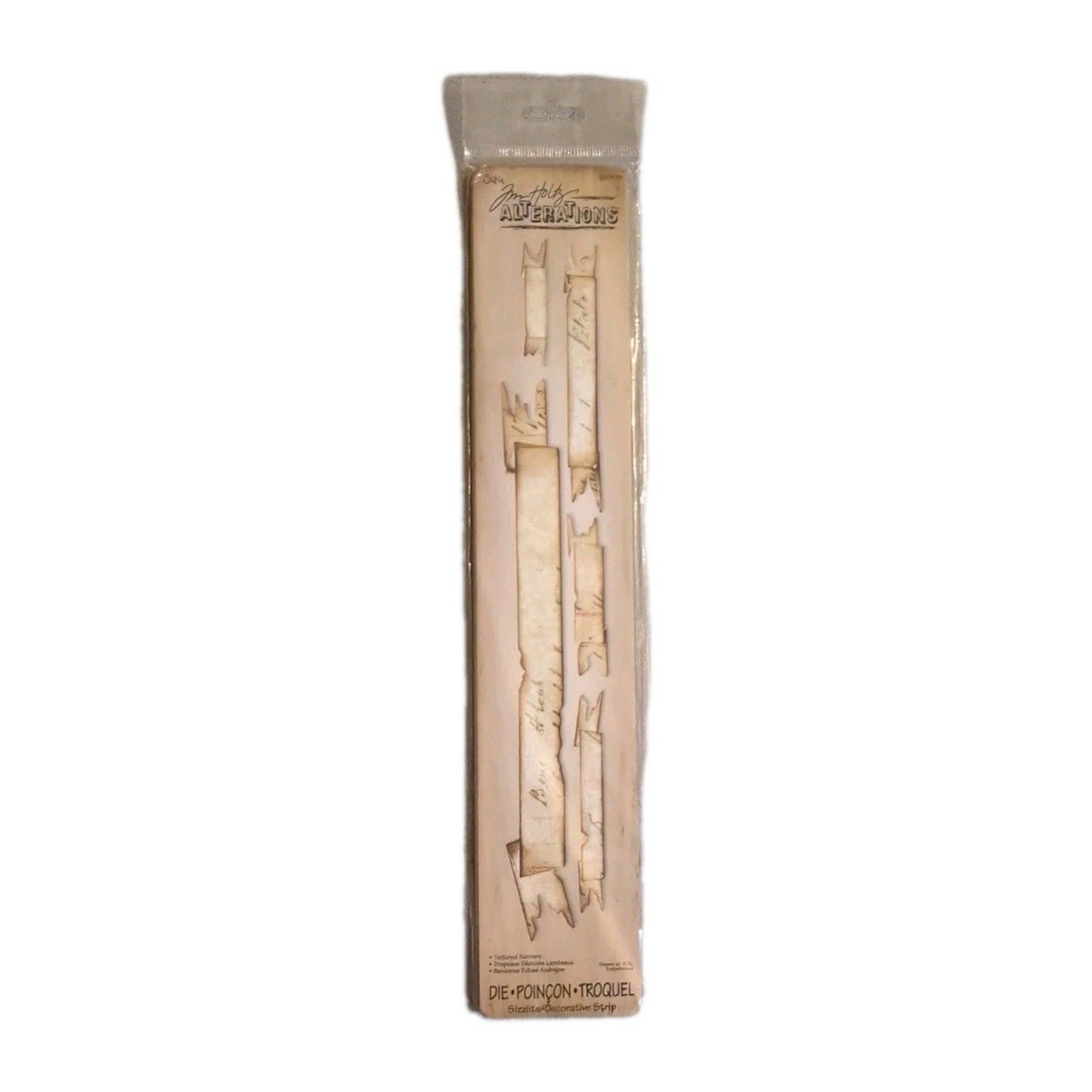 Sizzix Alterations Tim Holtz Tattered Banners Sizzlits Decorative Strip 657179