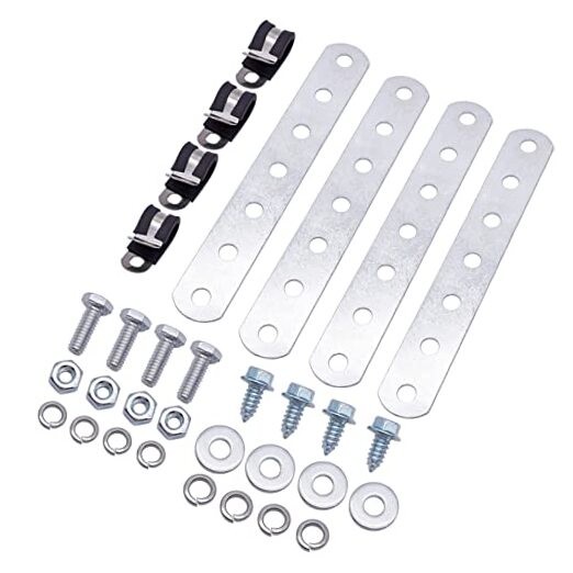 253 Universal Engine Oil Cooler Mounting Bracket Kit, Metal, Silver, Universal