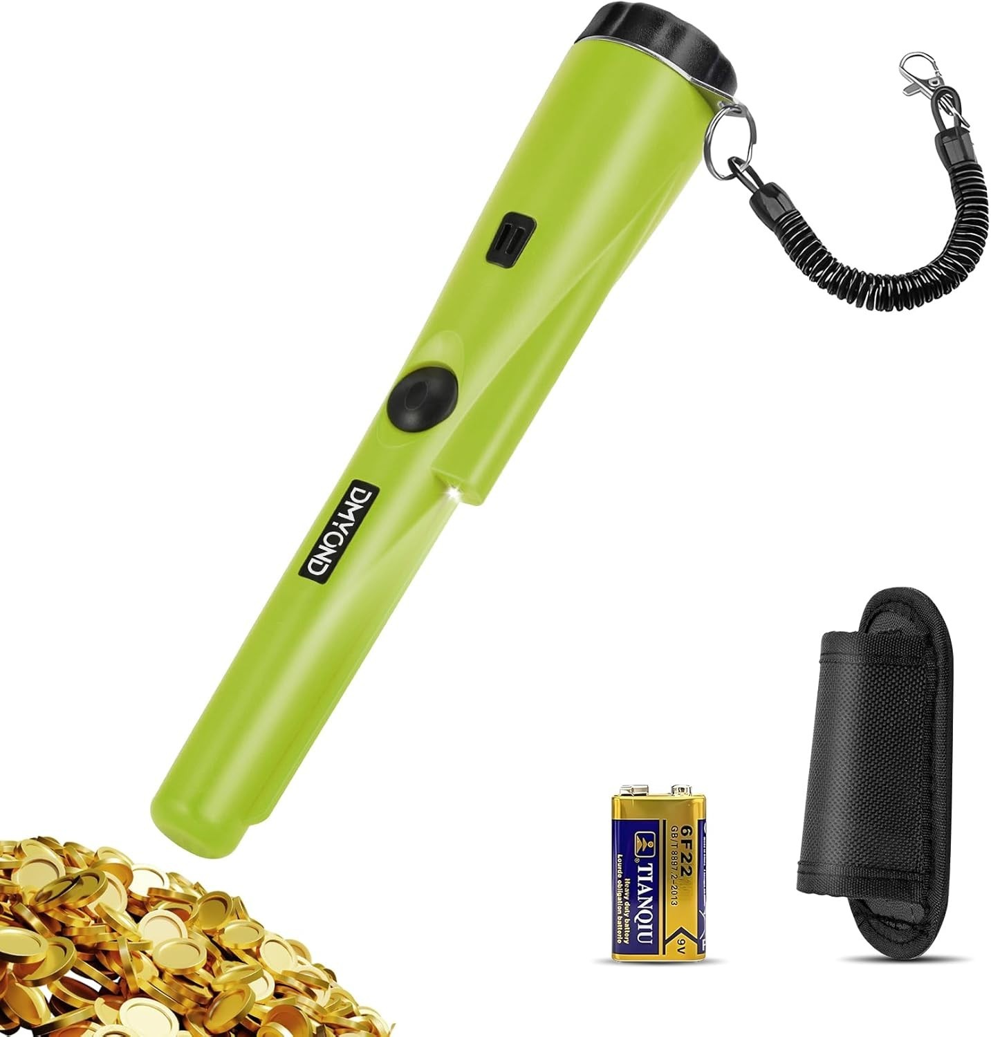 Metal Detector Pinpointer with 9V Battery - Perfect for Finding Hidden Treasures