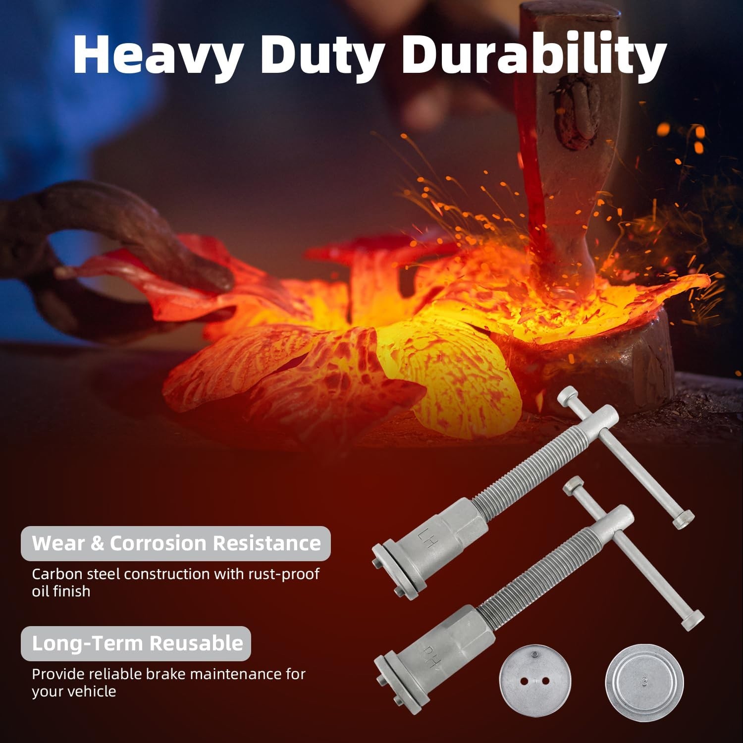 24pcs Heavy Duty Brake Caliper Compression Tool Kit for Brake Pad Replacement