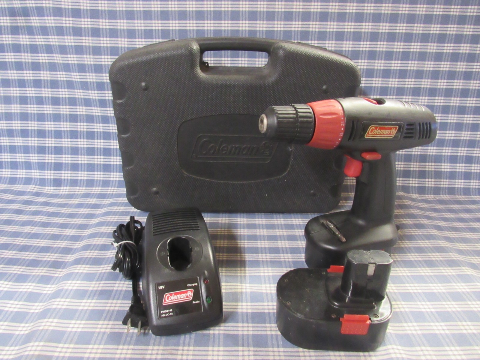 Coleman 18v 3/8" in. Drill PMD8133XL (2 Batteries + Charger) FAST FREE SHIPPING.