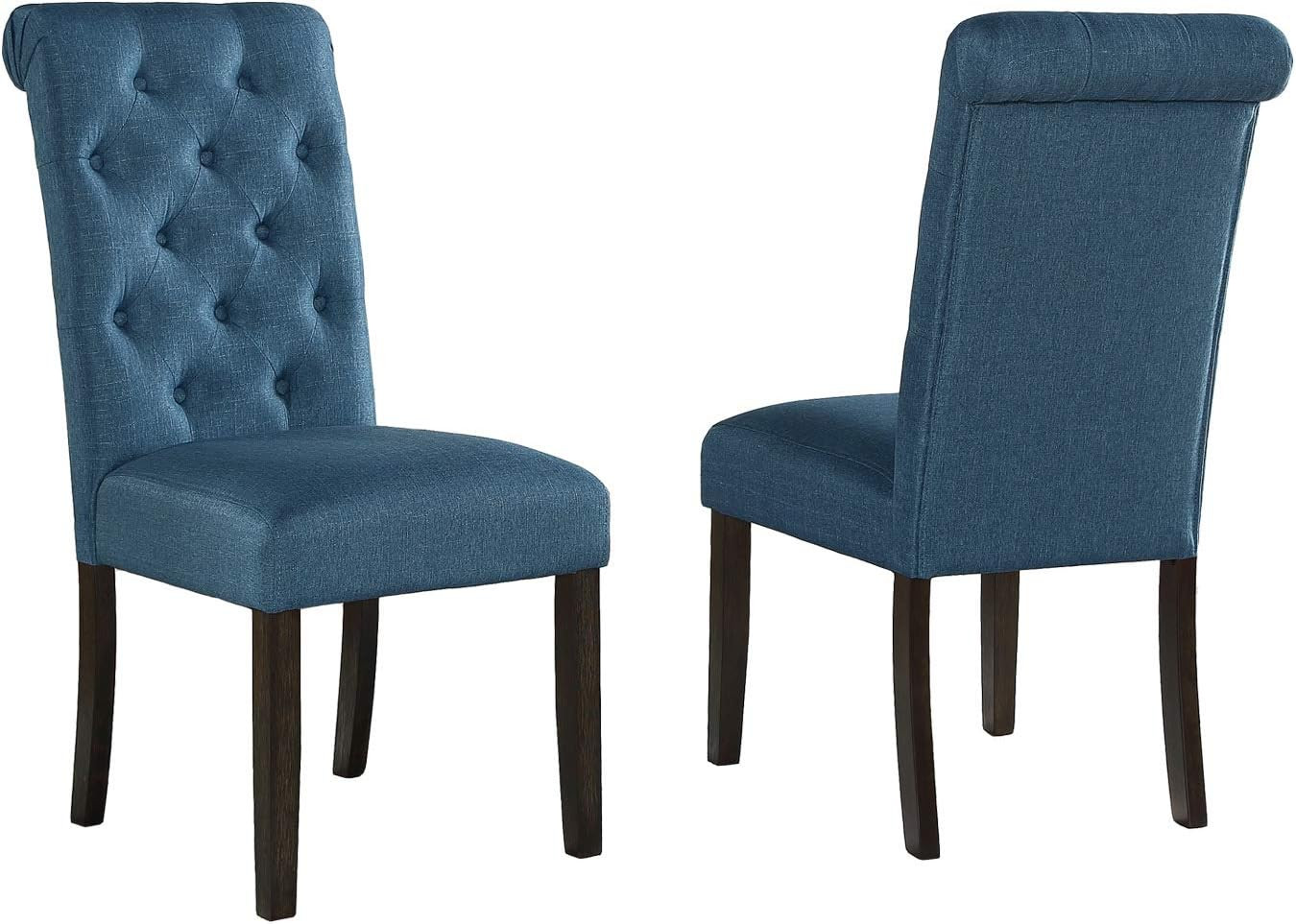 Leviton Wood Dining Set, Table with 6 Chairs, Blue
