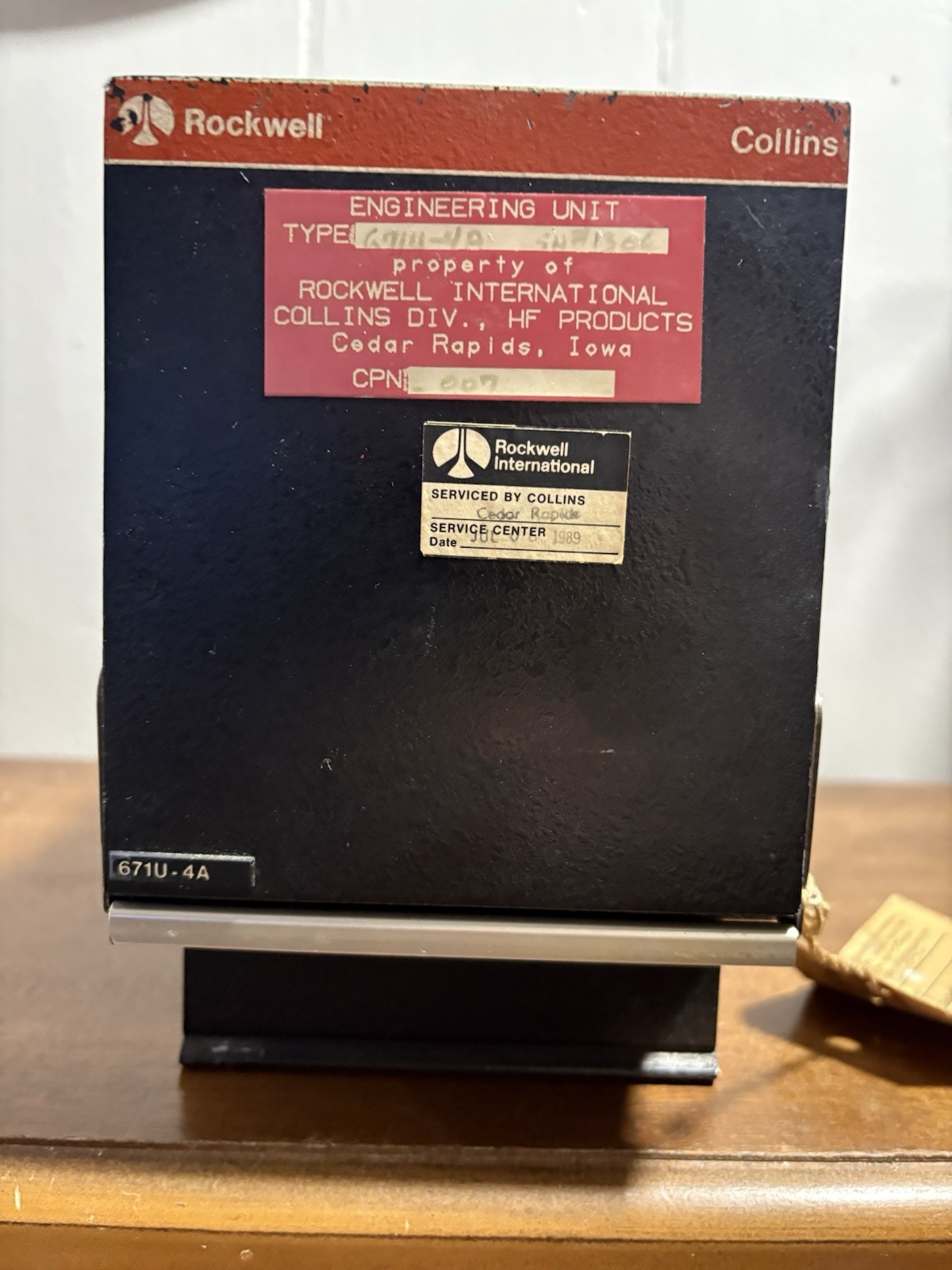 Rockwell Collins 671U-4A HF Receiver Exciter P/N 787-6934-007 Engineering Unit