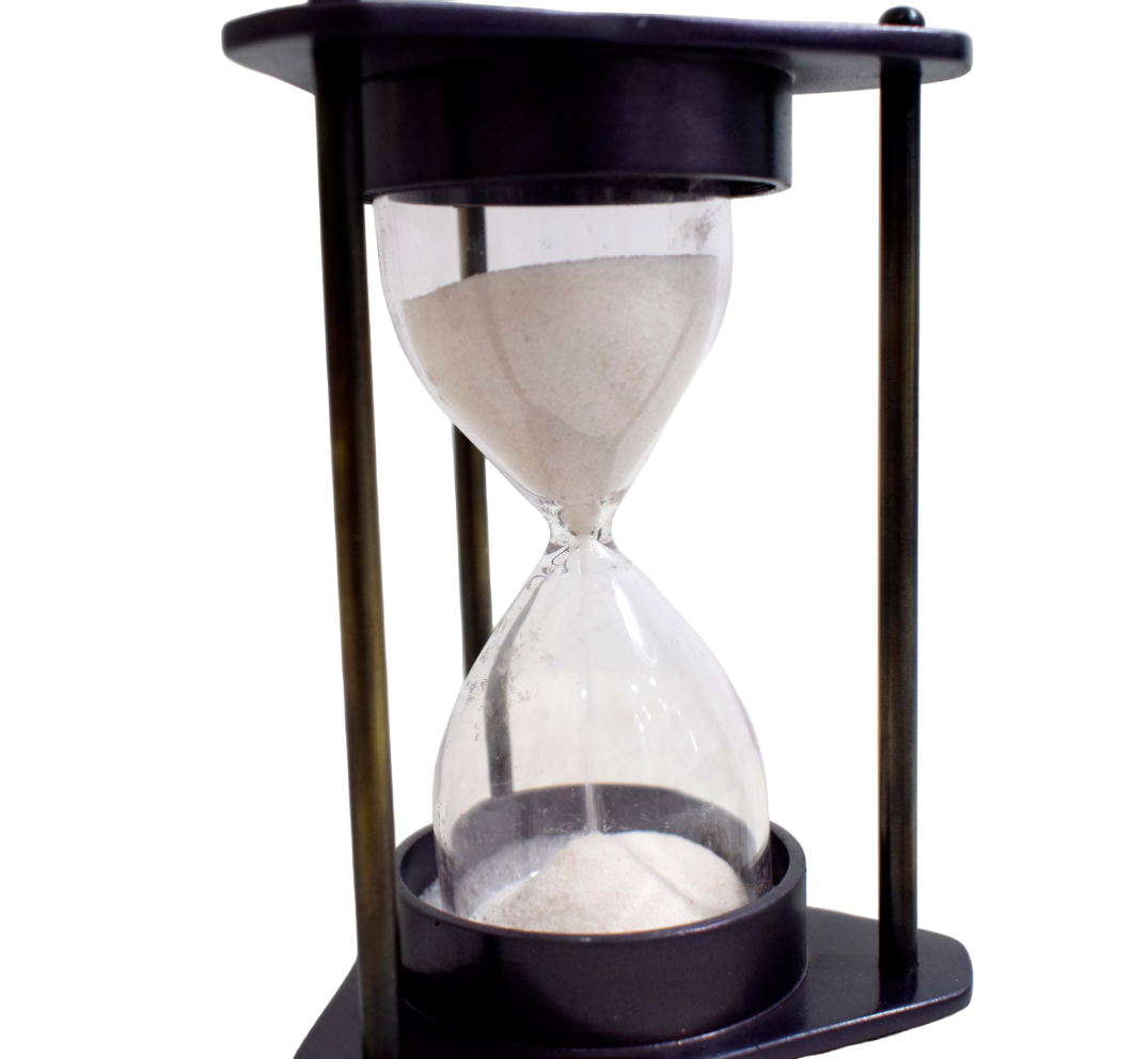 Modern Minimalism Classic Function: Triangle Sand Timer w/ Gleaming White Sand