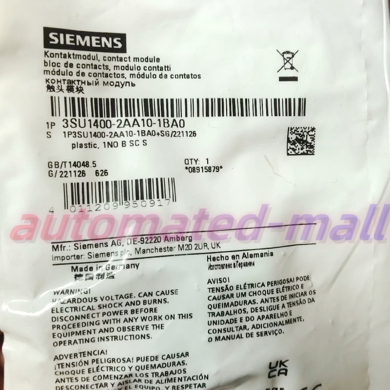3SU1400-2AA10-1BA0 New SIEMENS Contact module   Fast delivery 3SU14002AA10#