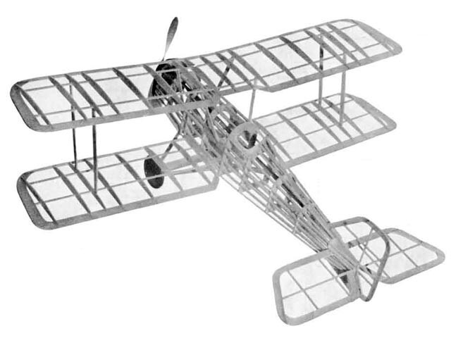 Guillows Model Airplane Plans (FF): British SE-5A 18" Scale Rubber-Powered