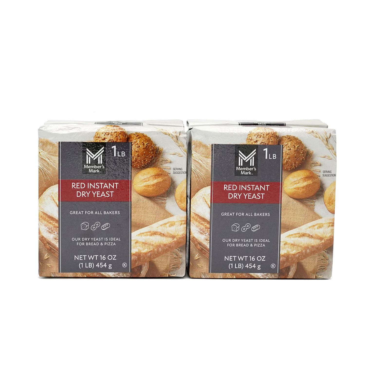 Member's Mark Red Instant Dry Yeast, 16 Ounce (Pack of 2)