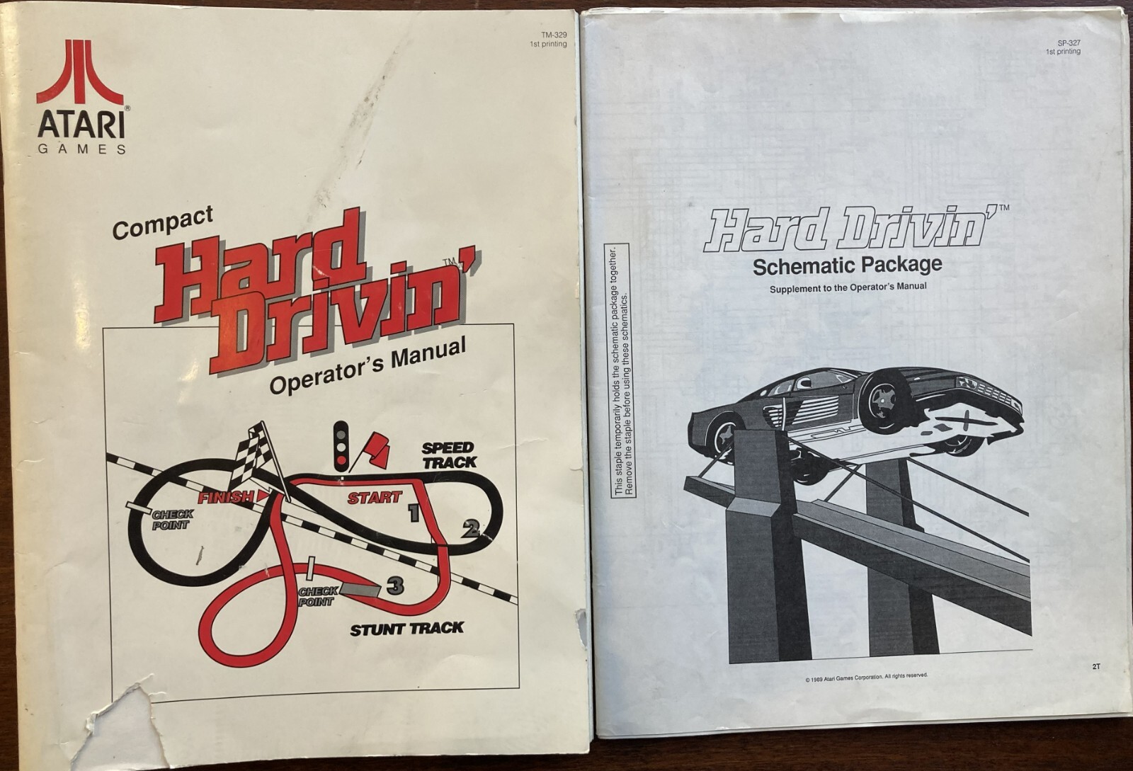 Hard Drivin' Arcade Game Manual and Schematic Package