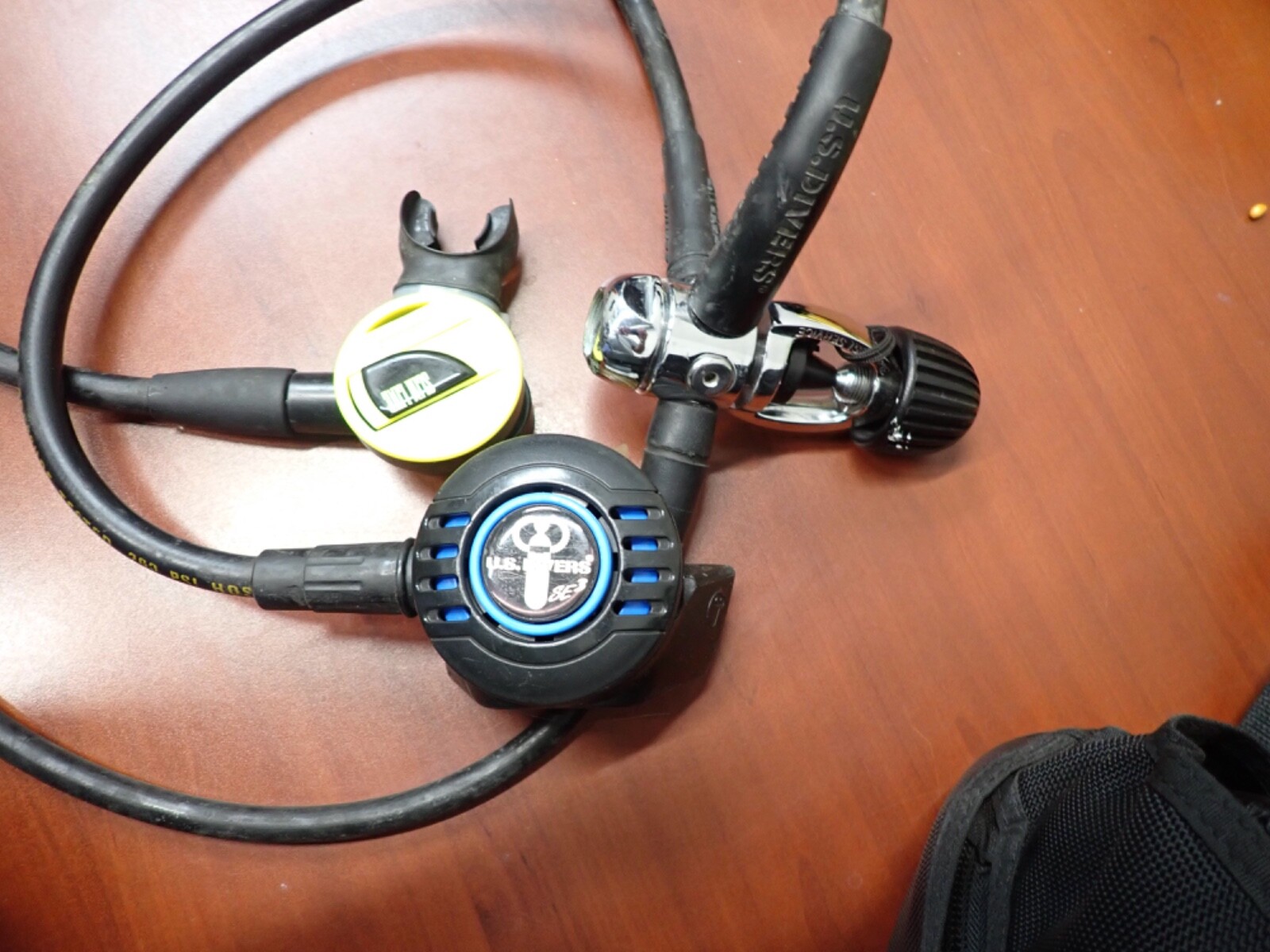 US Divers SE 3 Scuba Regulator & Oceanic Slimline Octopus Tests Good