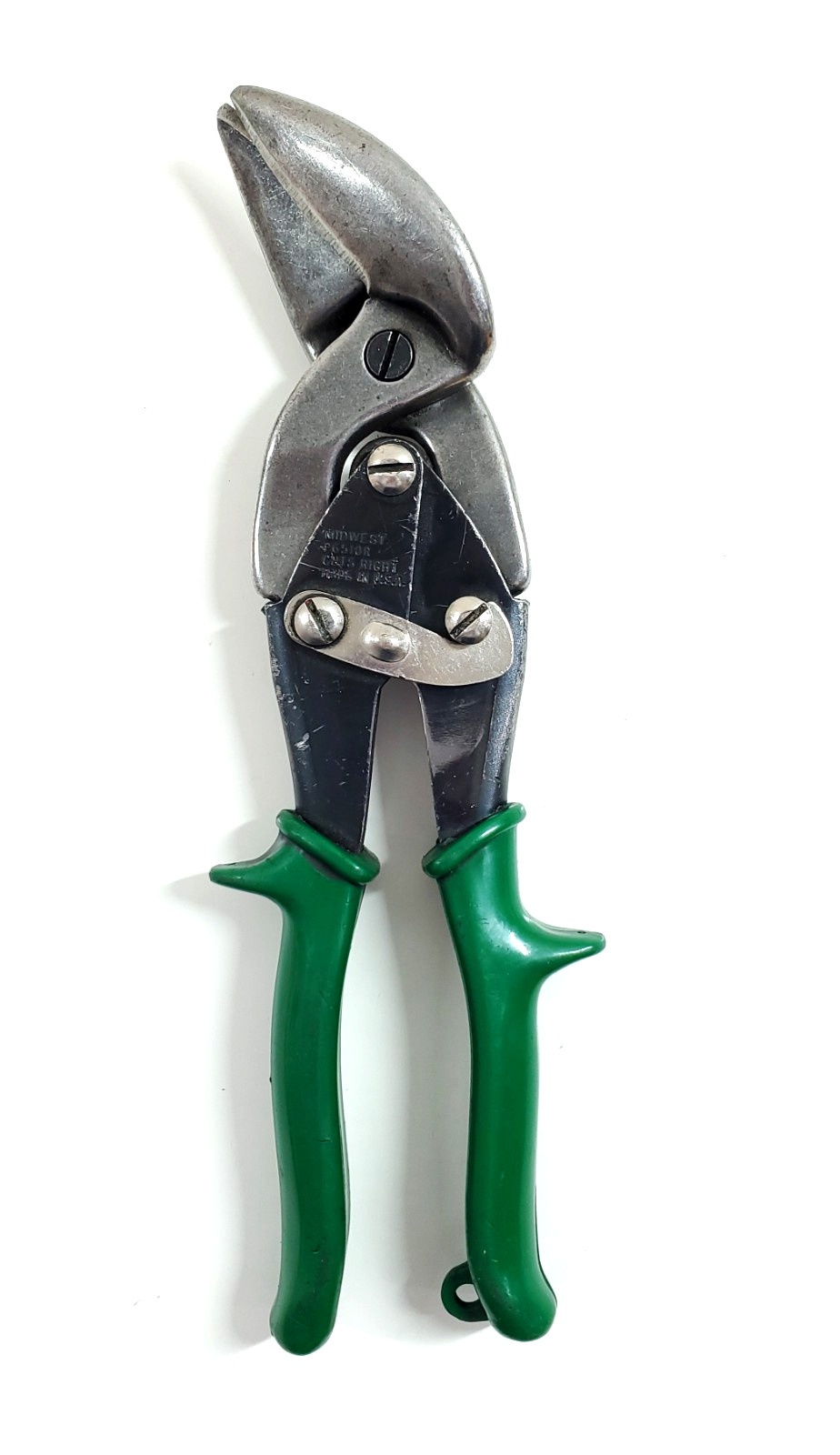 Midwest Offset Aviation Snip Set P6510R Right Cut Green Made in USA