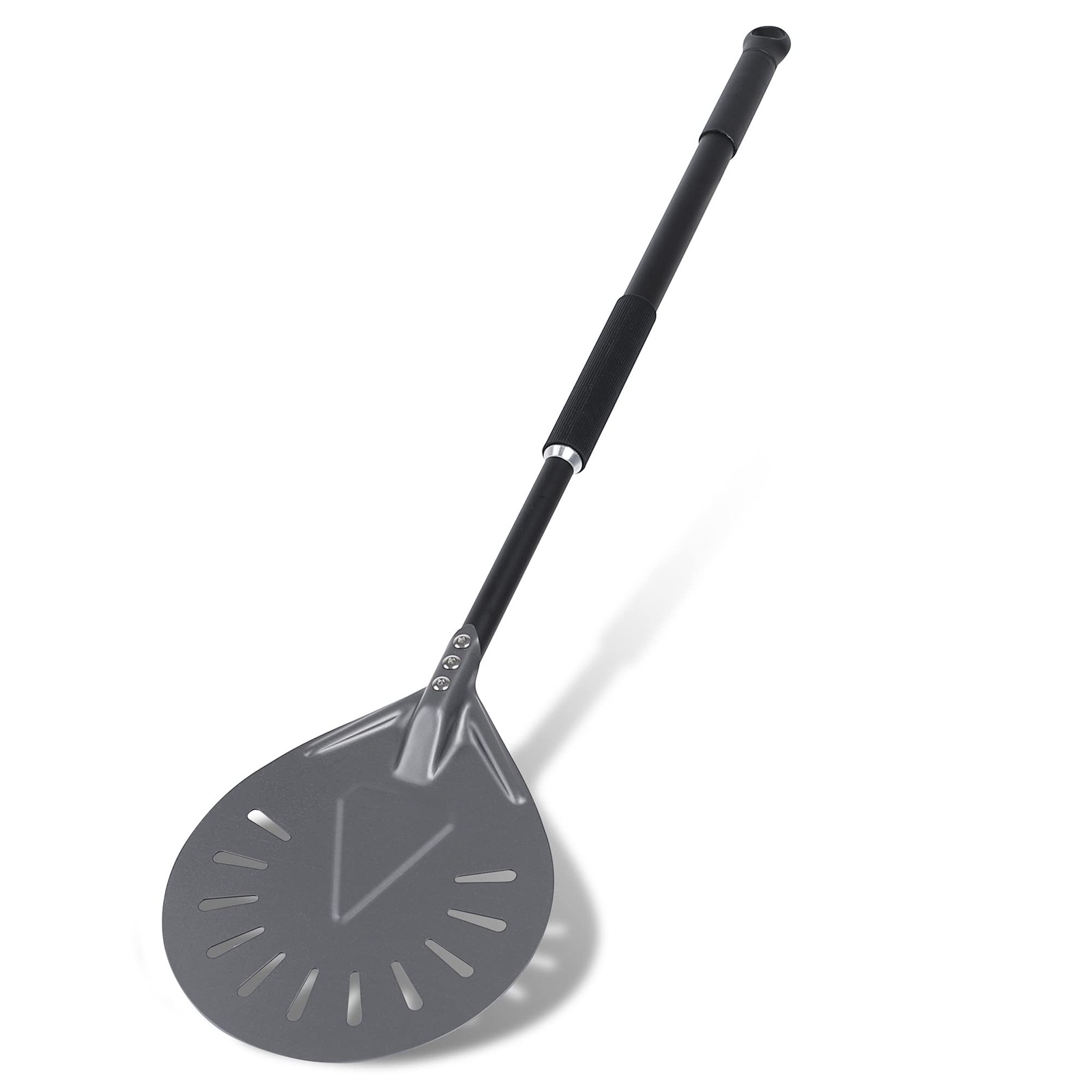 Pizza Turning Peel - 8 Inch Aluminum Perforated Pizza turner with 32 Inch Long