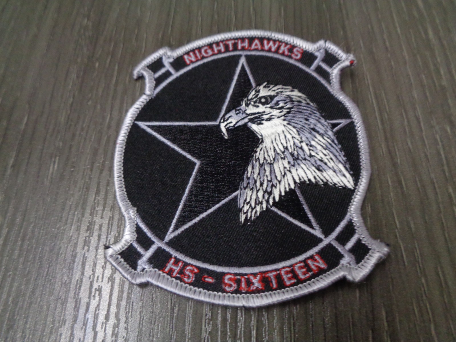 4" NAVY HS-16 NIGHTHAWKS HELICOPTER SQUADRON MILITARY EMBROIDERED PATCH