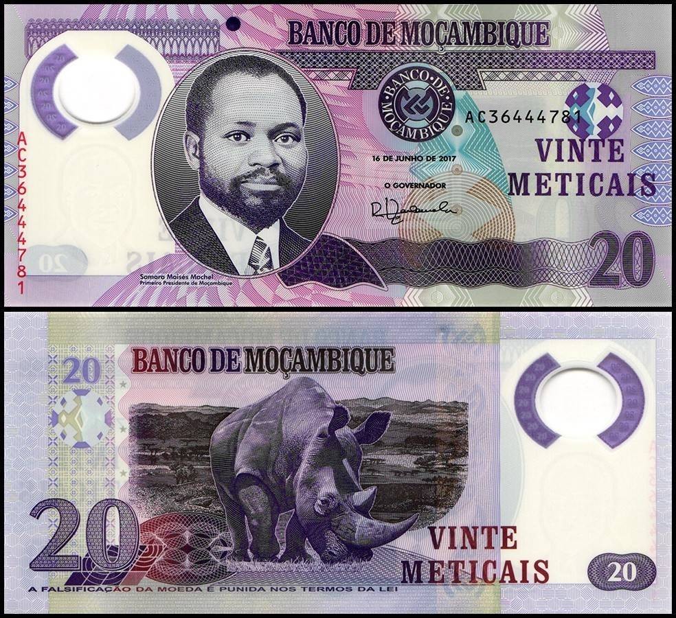 Mozambique 20 Meticais, 2017, P-149b, UNC, Polymer