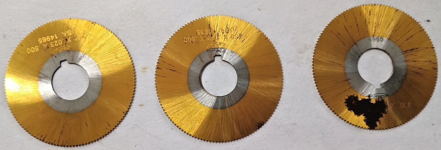 Jewelers Saw Blades Tin 1-3/4x.023x1/2 Has Rust Spots NOS 3 PC