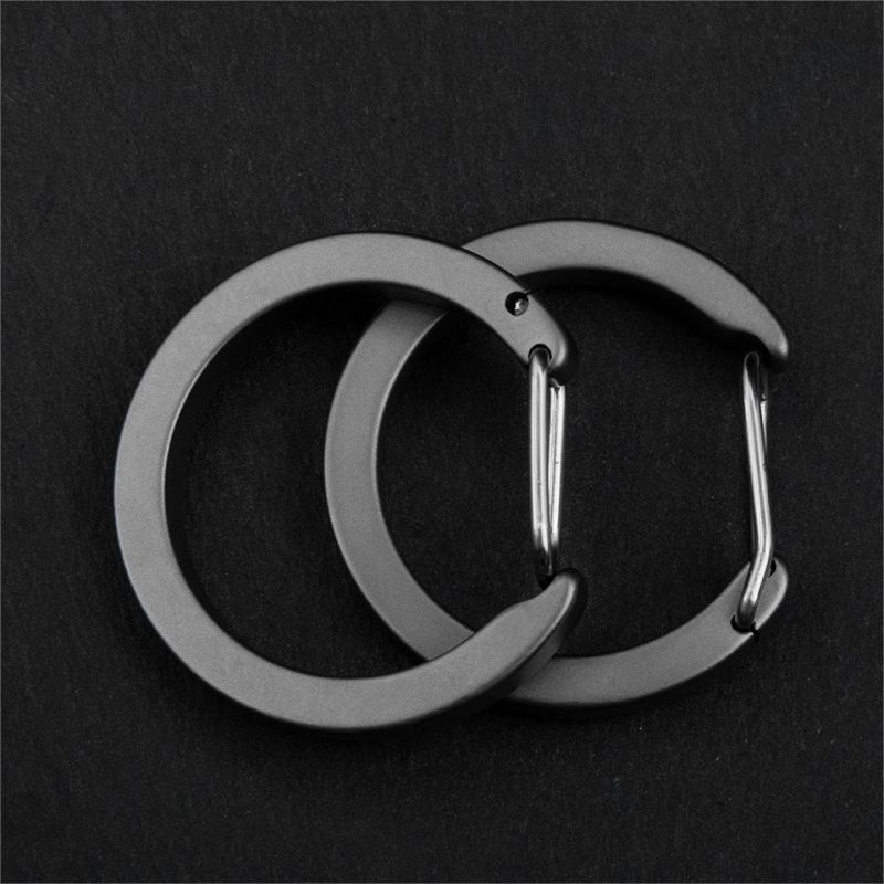 2PCS Titanium Carabiner Keychain Clip Quick Release Car Key Chain Carabiner Hook