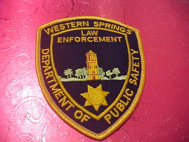 WESTERN SPRINGS ILLINOIS POLICE PATCH SHOULDER SIZE UNUSED