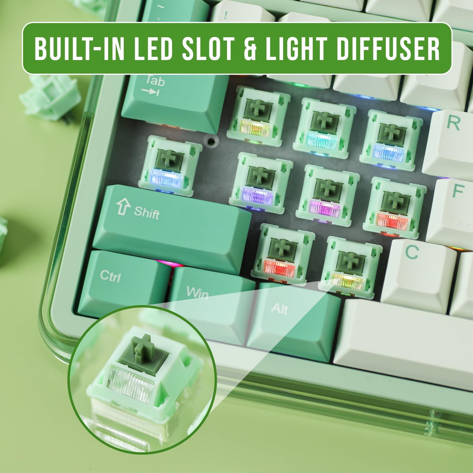 35 PCS Matcha Latte V2 Linear Mechanical Switch Prelubed 5 Pin 53g