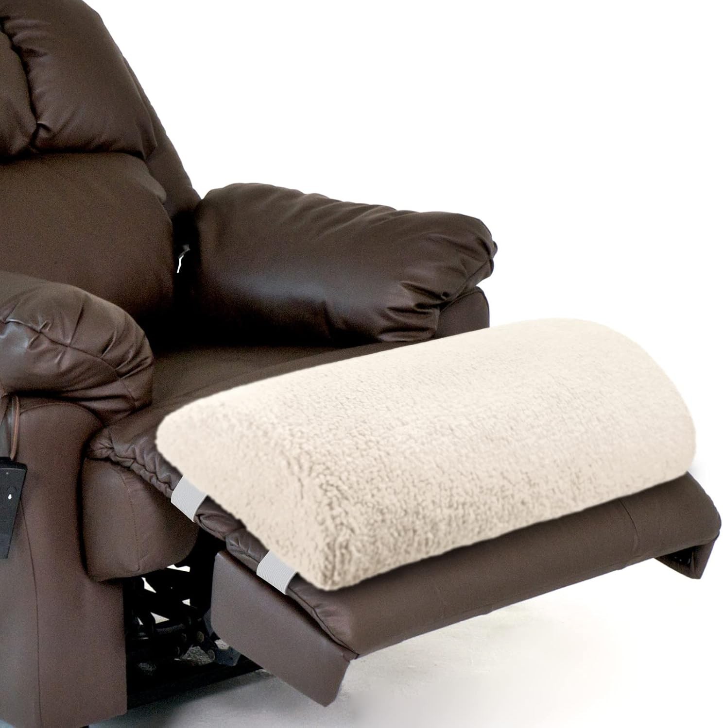 Recliner Foot Pillow Cushion High Resilience Sherpa Memory Foam Bolster