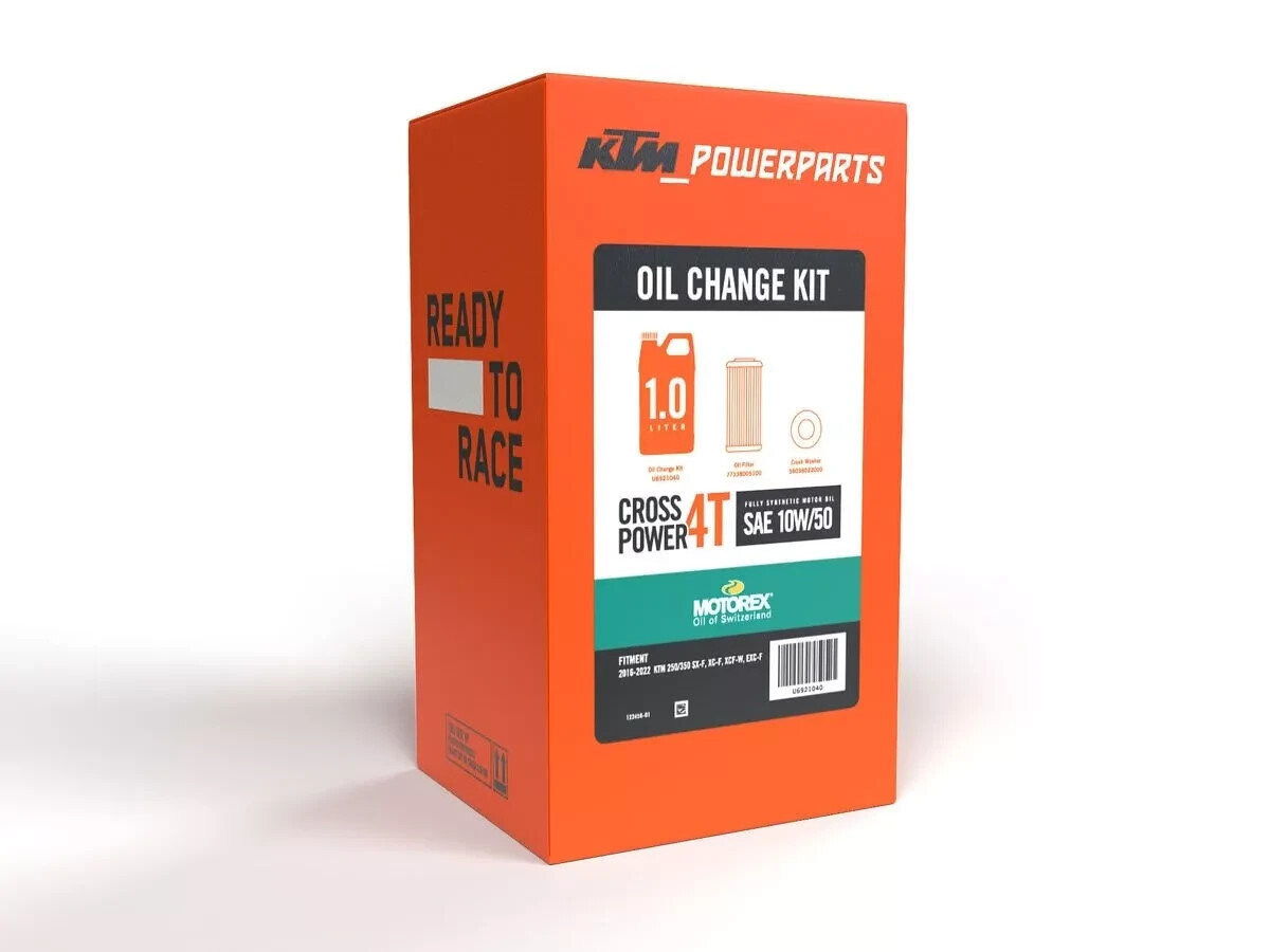 New KTM Oil Change Kit U6921040, 2016-2025 250/35 SX-F, XC-F, XCF-W, EXC-F, XW-F