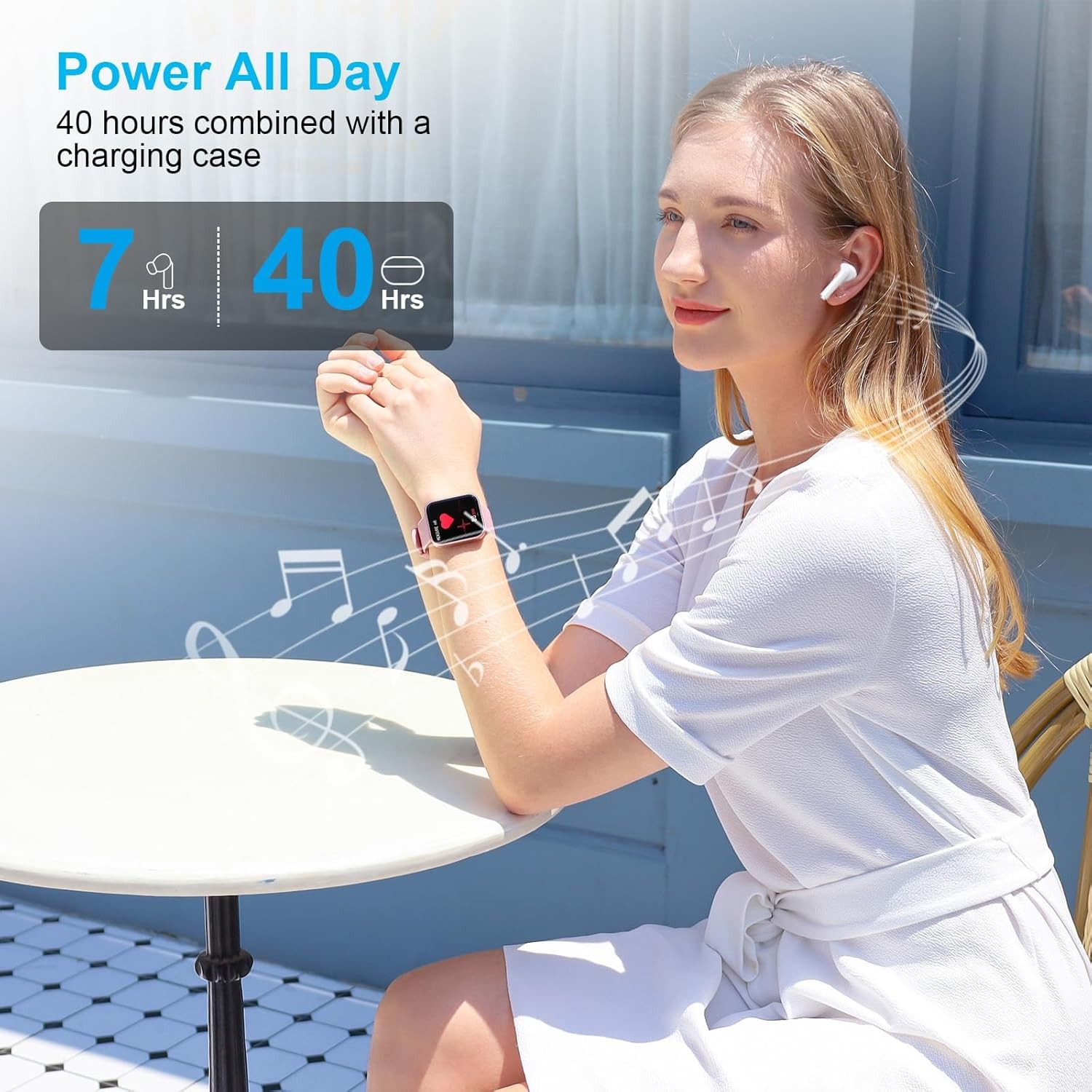 Wireless Earbuds for iPhone, 5.3 Bluetooth Headphones for Apple Earbuds Wireless
