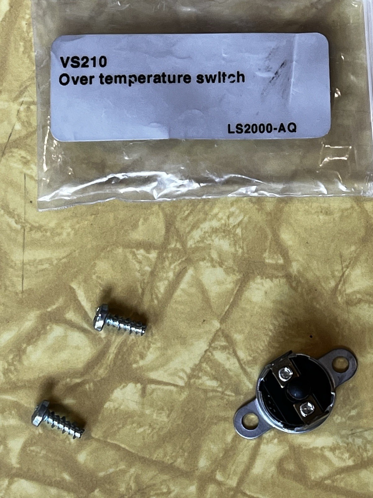 HTP VS210 High Flue Temperature Switch- Over Temp Cutoff – Replaces 64980138-NOS