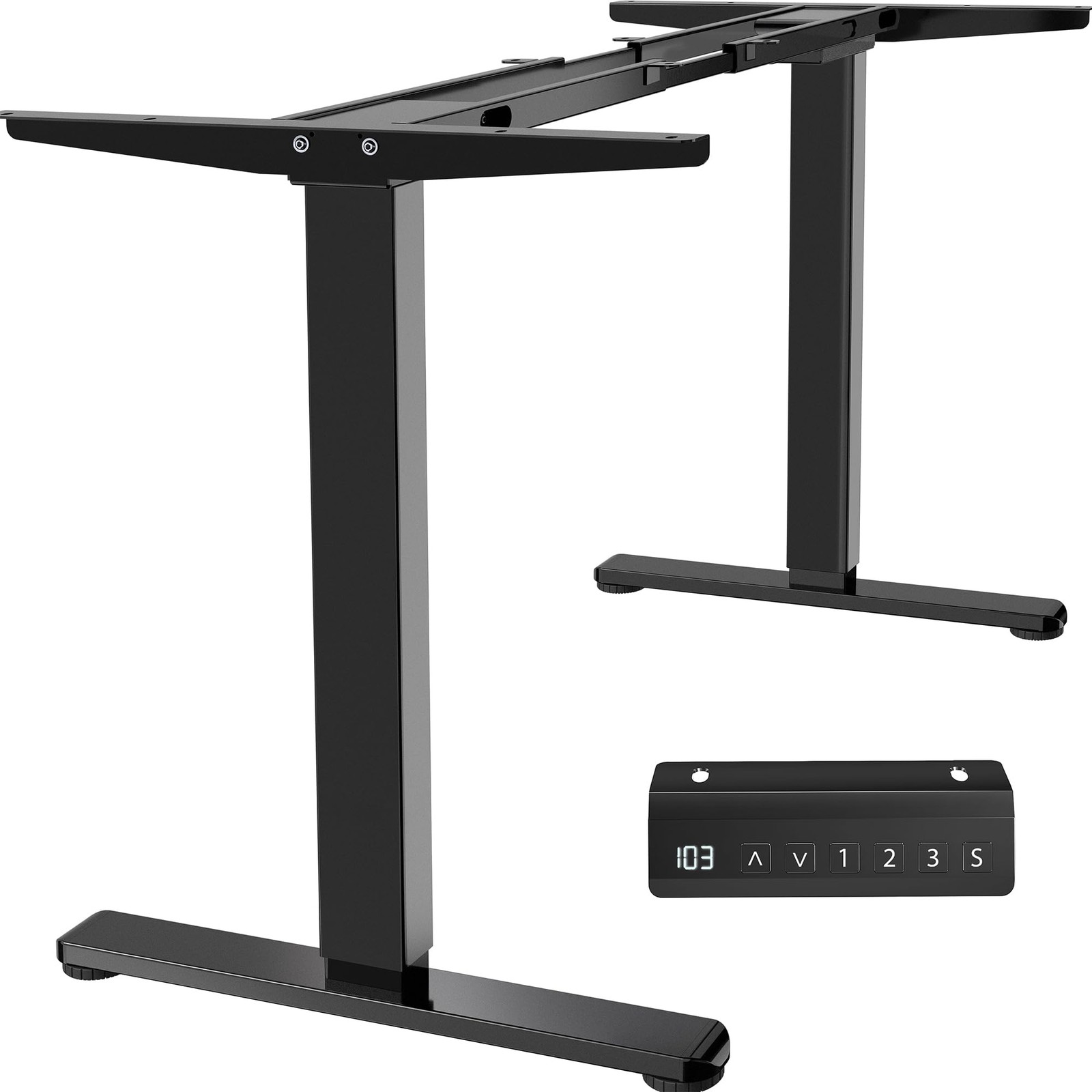Electric Sit Stand Desk Frame Dual Motor 220 lb Capacity Black DESK-E-200B VIVO