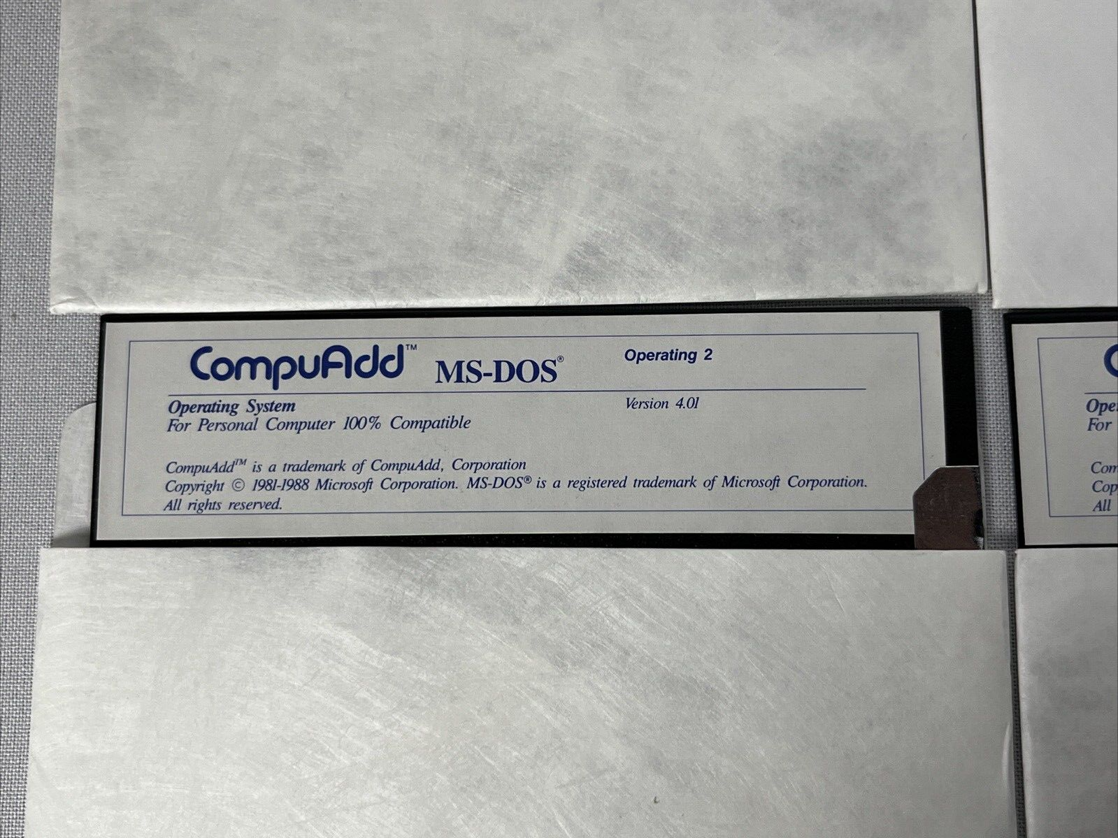 CompuAdd Software - 5.25” Disk Set of 7 - MS-DOS W Case 1981- 1988 - Vintage