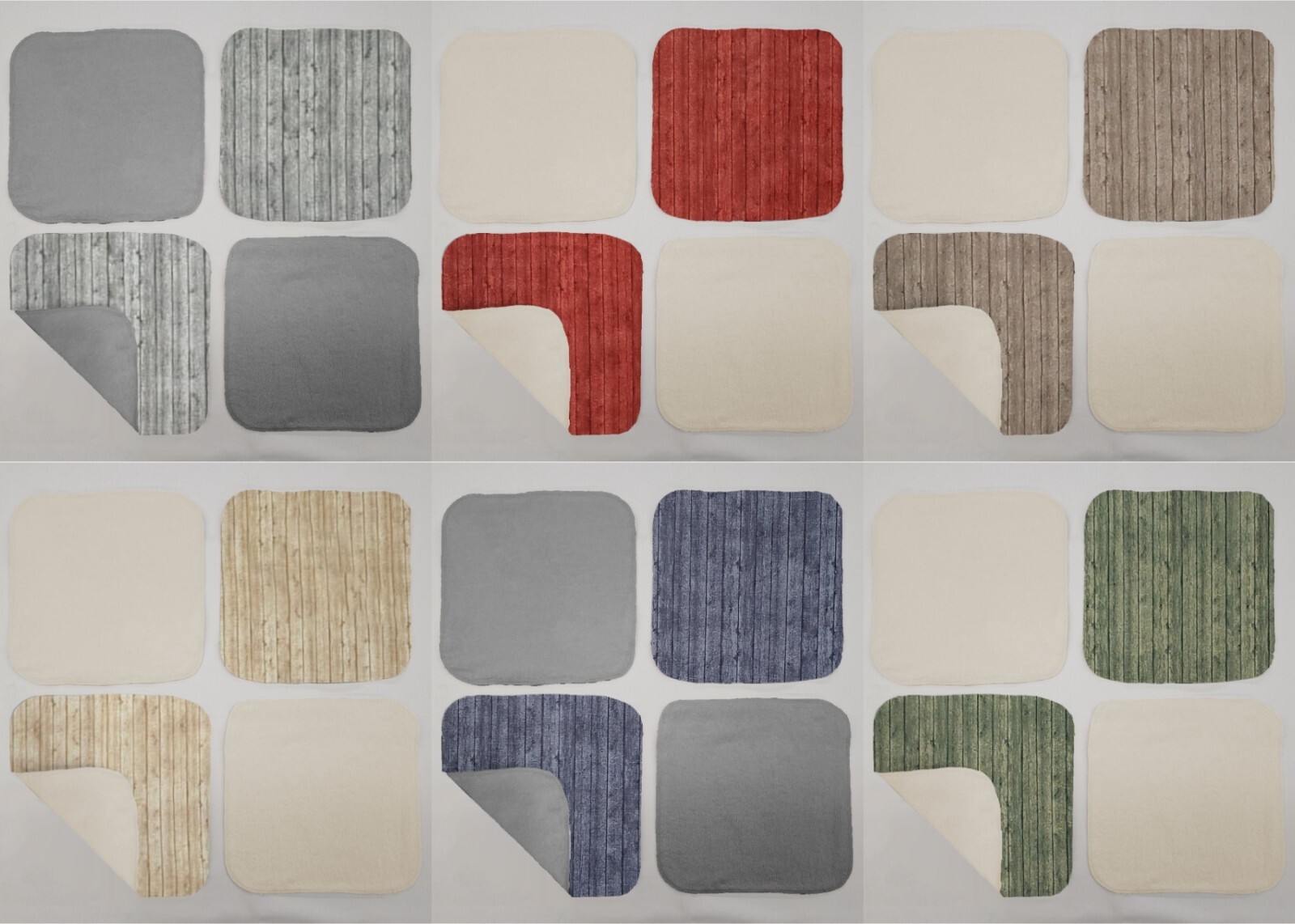 Barn Wood Print Washcloths (set of 4)