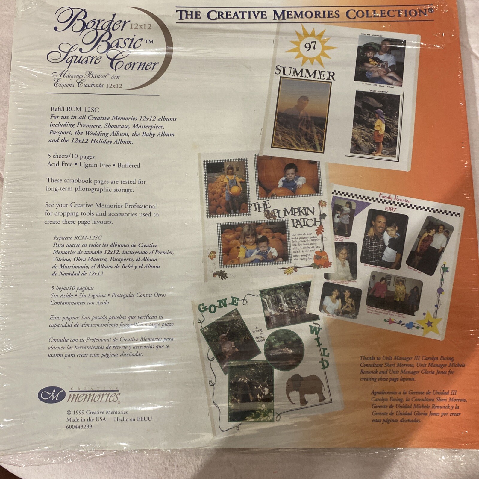 NEW Creative Memories Collection Border Basic Square Corner 12 x 12