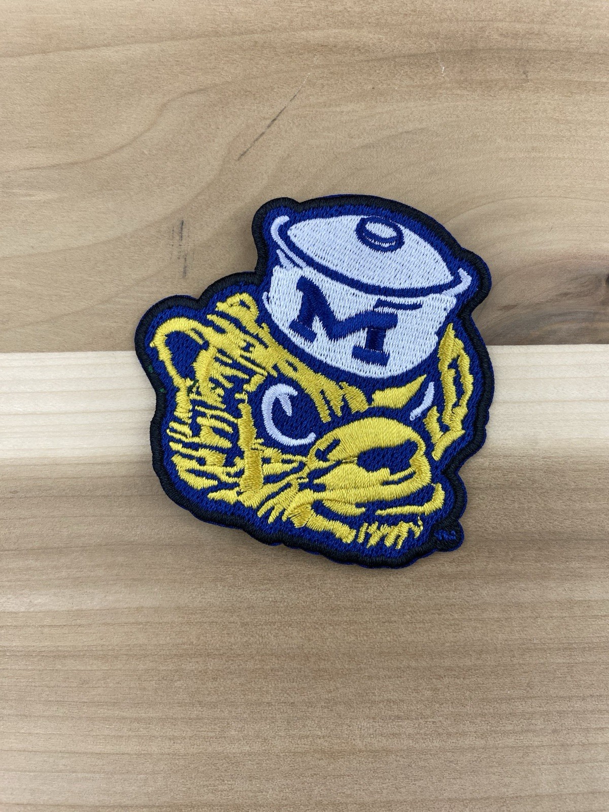 Michigan University Wolverines High Quality 3”X3” Iron On Embroidered Patch