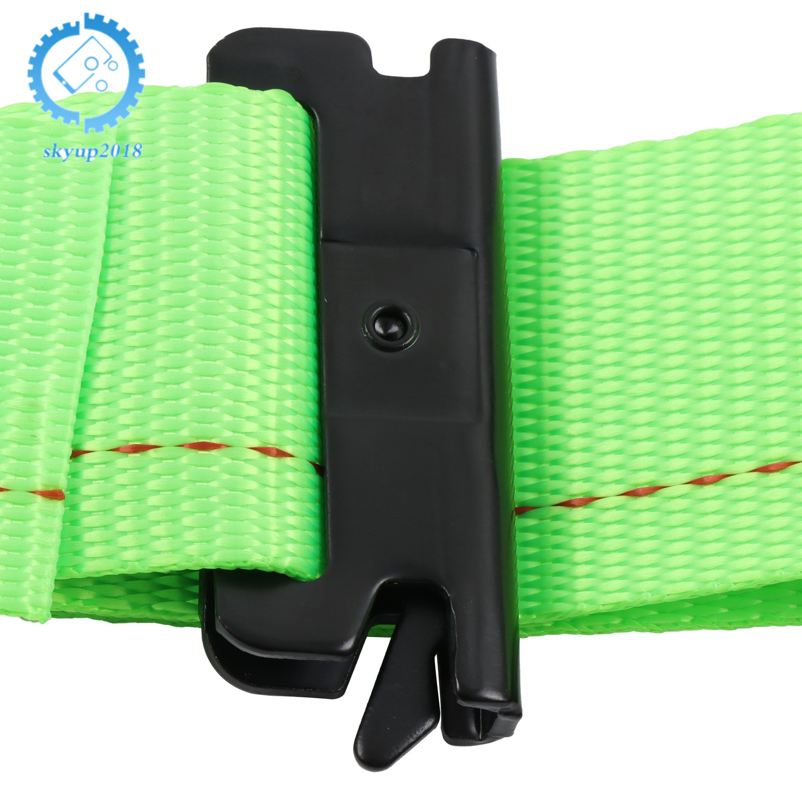 Green Wheel Chock And 6ft Ratchet Strap Kit For E Track System ATV UTV Tractors
