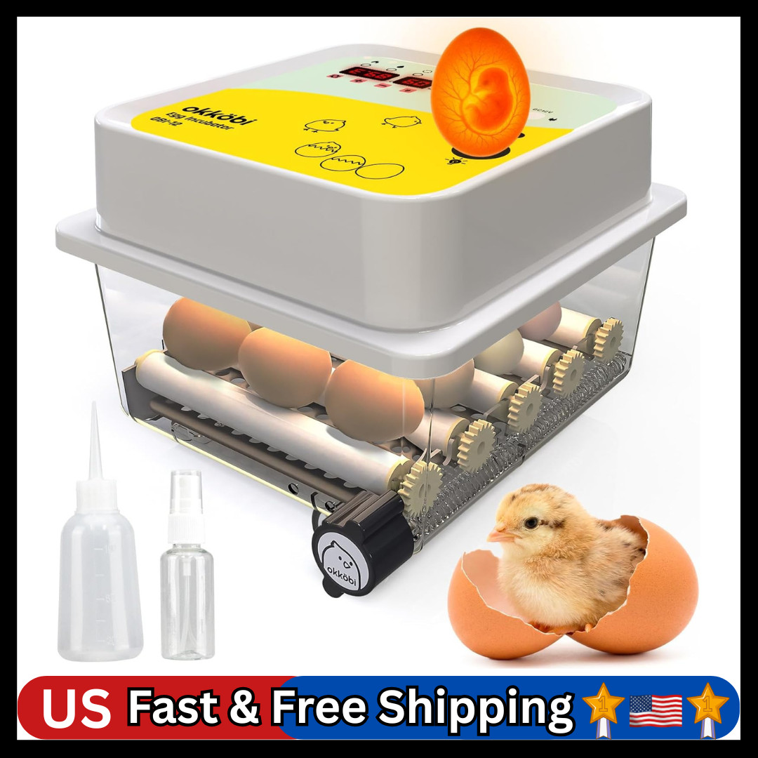OBI-12 Egg Incubators for Hatching Eggs – Incubator for 12 Eggs with Automatic