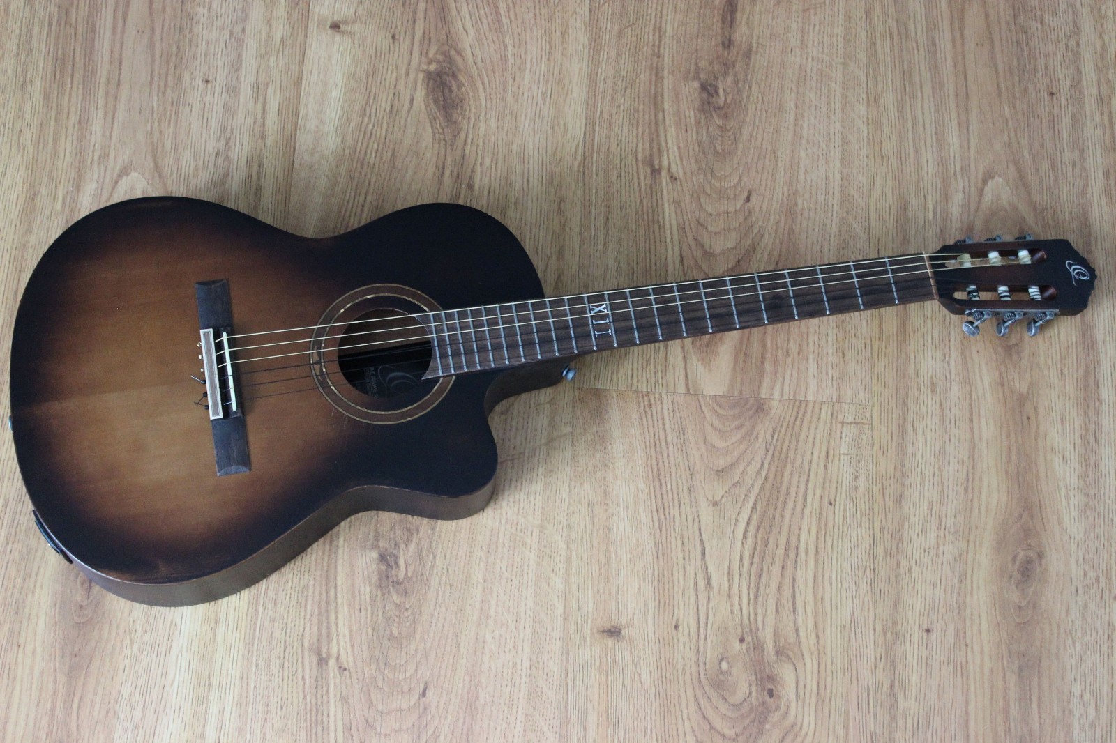 Ortega Distressed Suite Slim Neck Nylon 6-String Classical CE Guitar