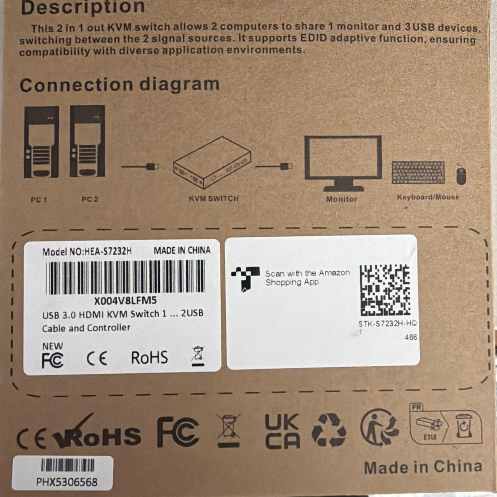 USB 3.0 2in2 Out 8K @60 Hz Kvm Switch GreathTek HDMI 2 Port KVM Switch!!
