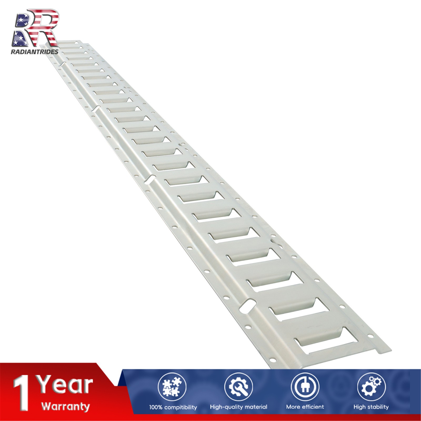 Horizontal Silver E Track Rails 4 Pack 4 Foot Fit For Enclosed Cargo Trailer