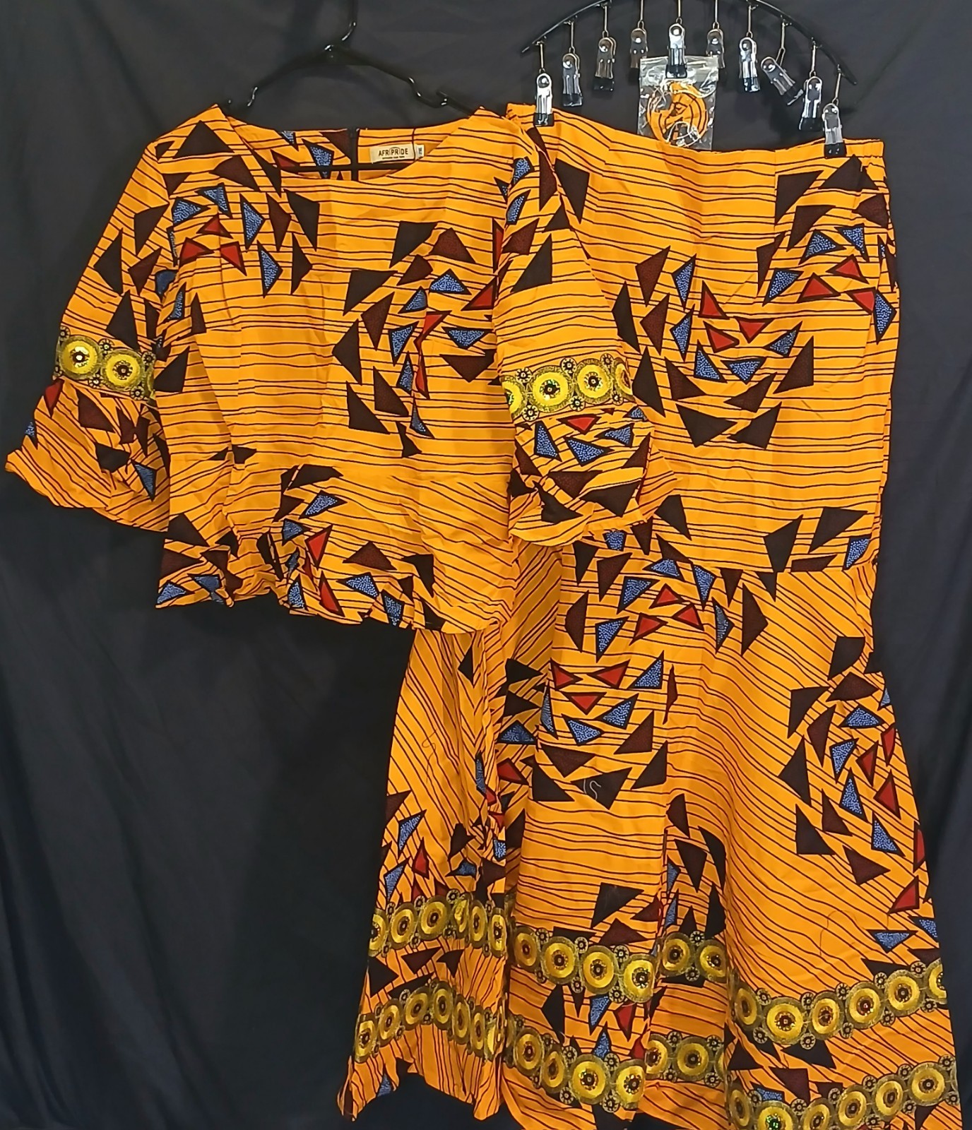 Afripride 2 Piece Women's Dress Outfit With Earrings