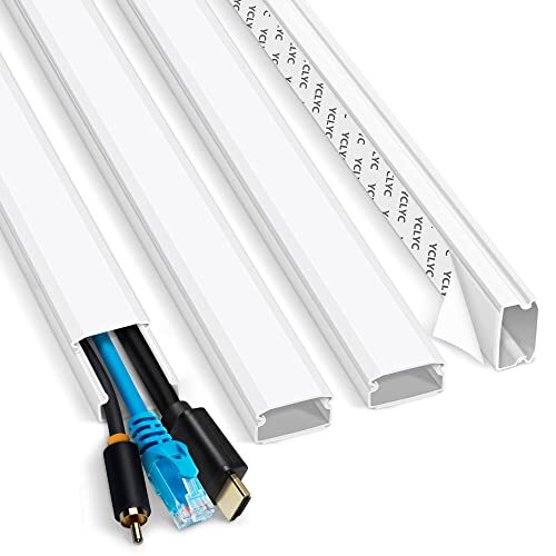 62.8 Inch Cord Hider Wall Paintable Wire Cover TV Cable Channel Cable Concealer