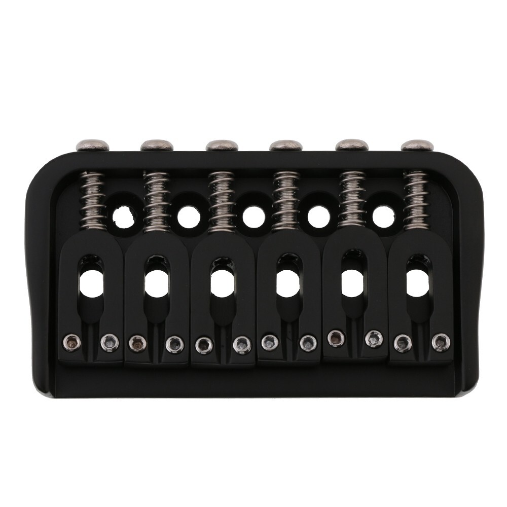 6 String Guitar Fixed Bridge Metal Hardtail Bridge for ST/TL Style Guitar Black