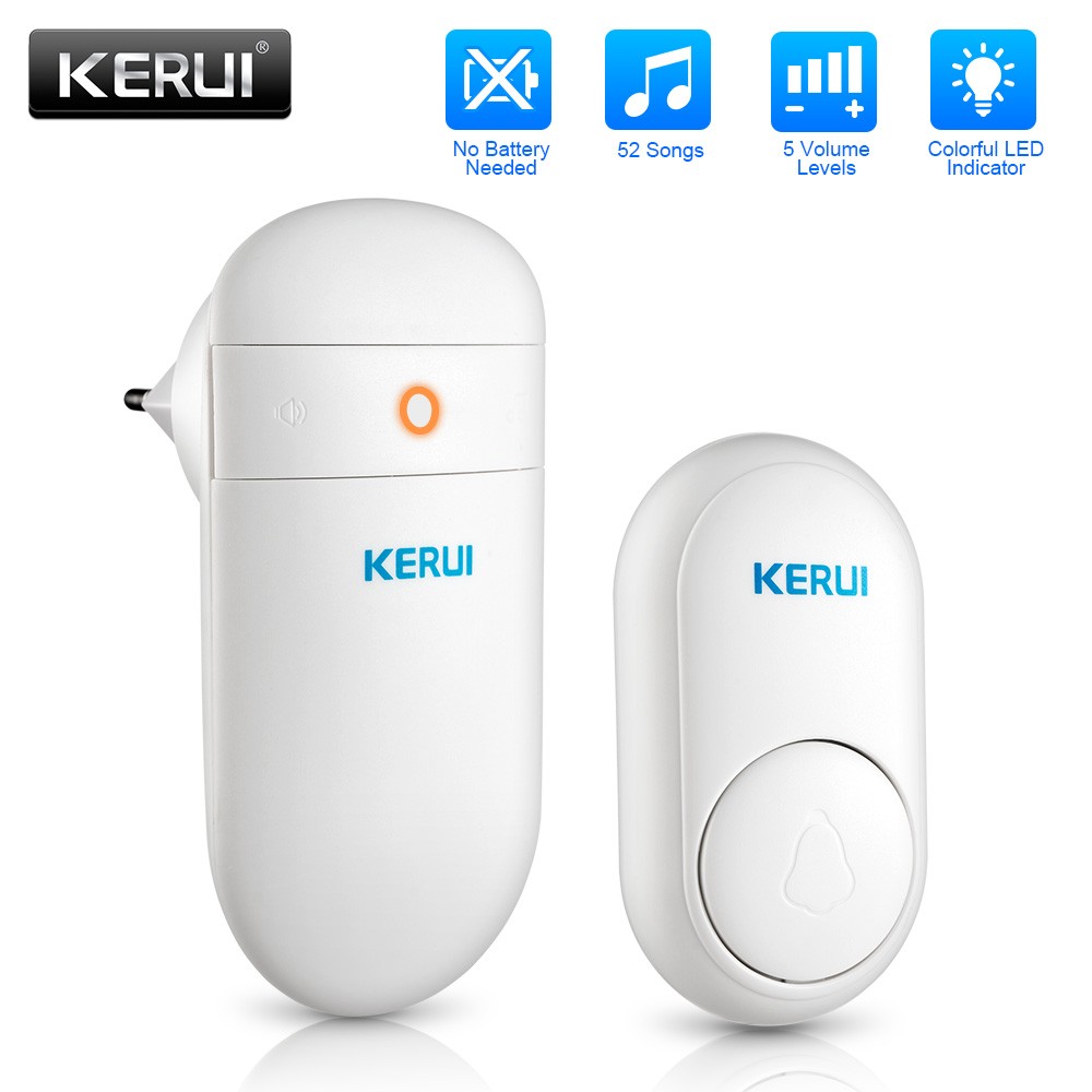 No Batteries Needed Wireless Security Doorbell 330Ft Coverage 52 Pleasant Chimes