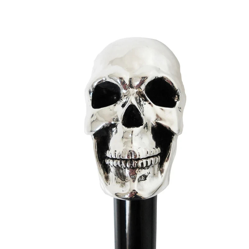 Pasotti Silver Skull Umbrella Gift Box included New