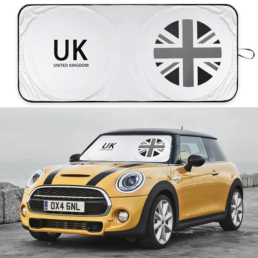 For Mini Cooper Car Windshield Sun Shade Union Jack UV Block Visor UK Flag Cover