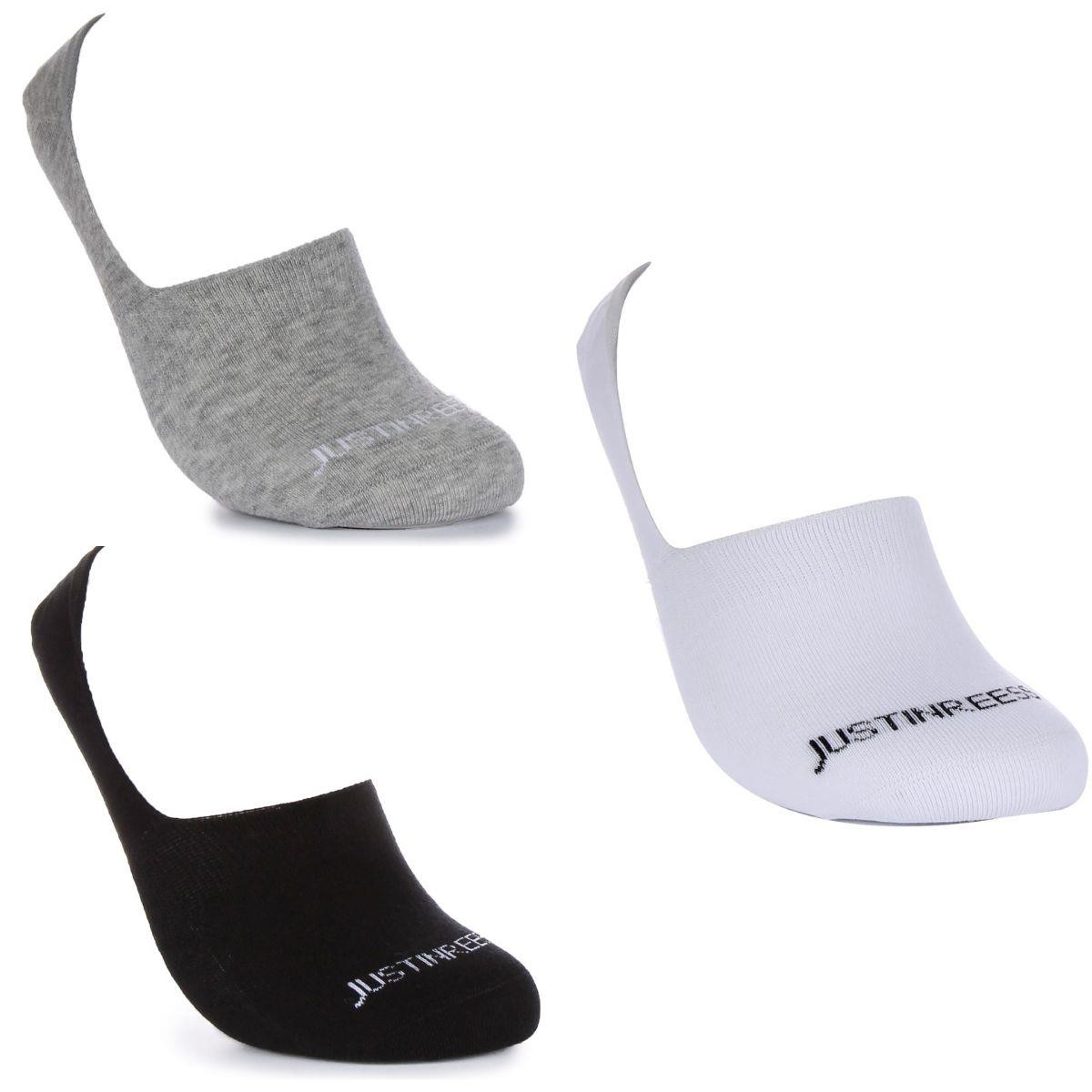 Justin Reess England Invisible Cotton Socks For Men Socks In Black 2 Packs