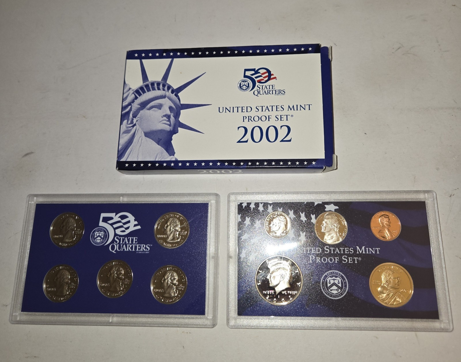 2002 United States Mint 10 Clad Coin Proof Set with Original Box