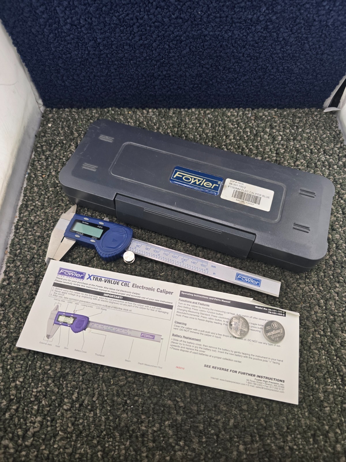 Fowler 54-101-150-2 Xtra-Value Digital Electronic Caliper 0-6"/150mm Measurement