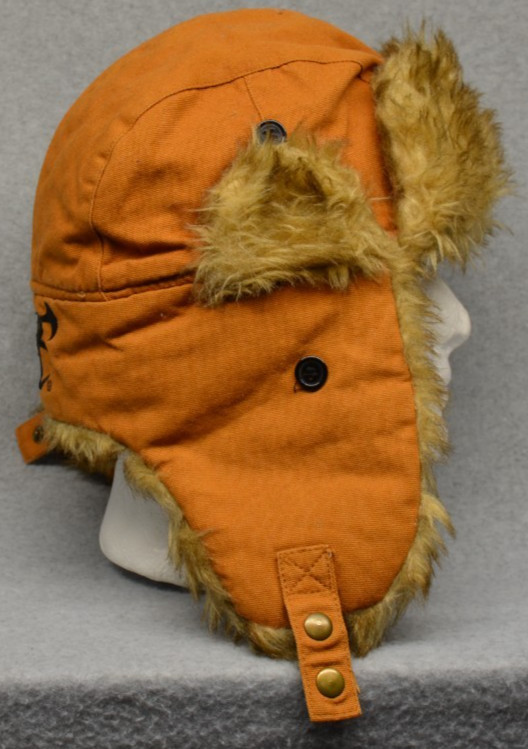 TrueTimber Trappers Hat Camo Faux Fur Ear Flaps One Size Cap Orange