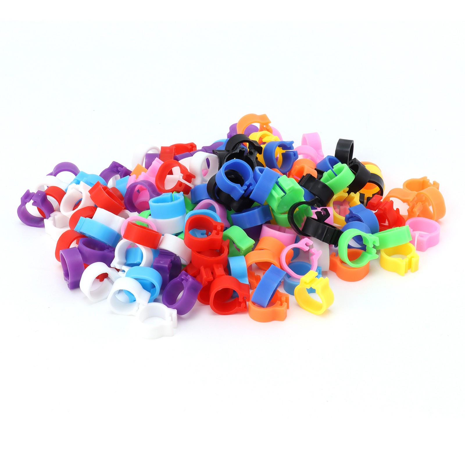 200PCS 8mm Pigeons Foot Ring Colorful Pigeons Leg Band Identification Rings No❀