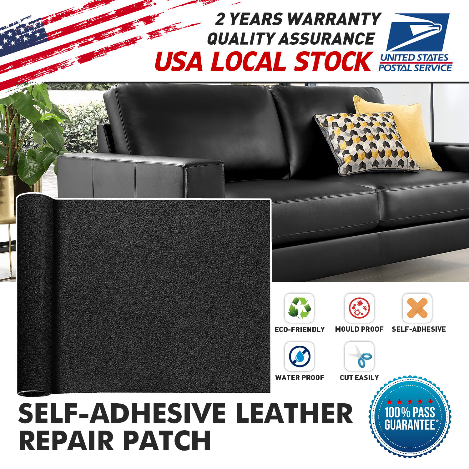 Leather-Repair-Patch Self-Adhesive Leather Refinisher-Cuttable Sofa Repair-Patch