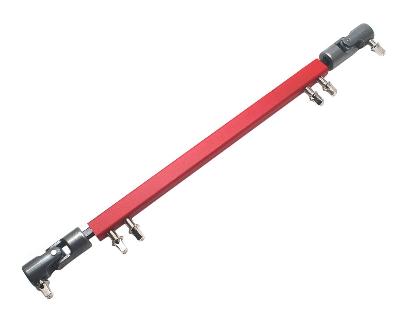 TUOREN Double Kick Drum Pedal Drive Shaft Steel Bass Linkage Red
