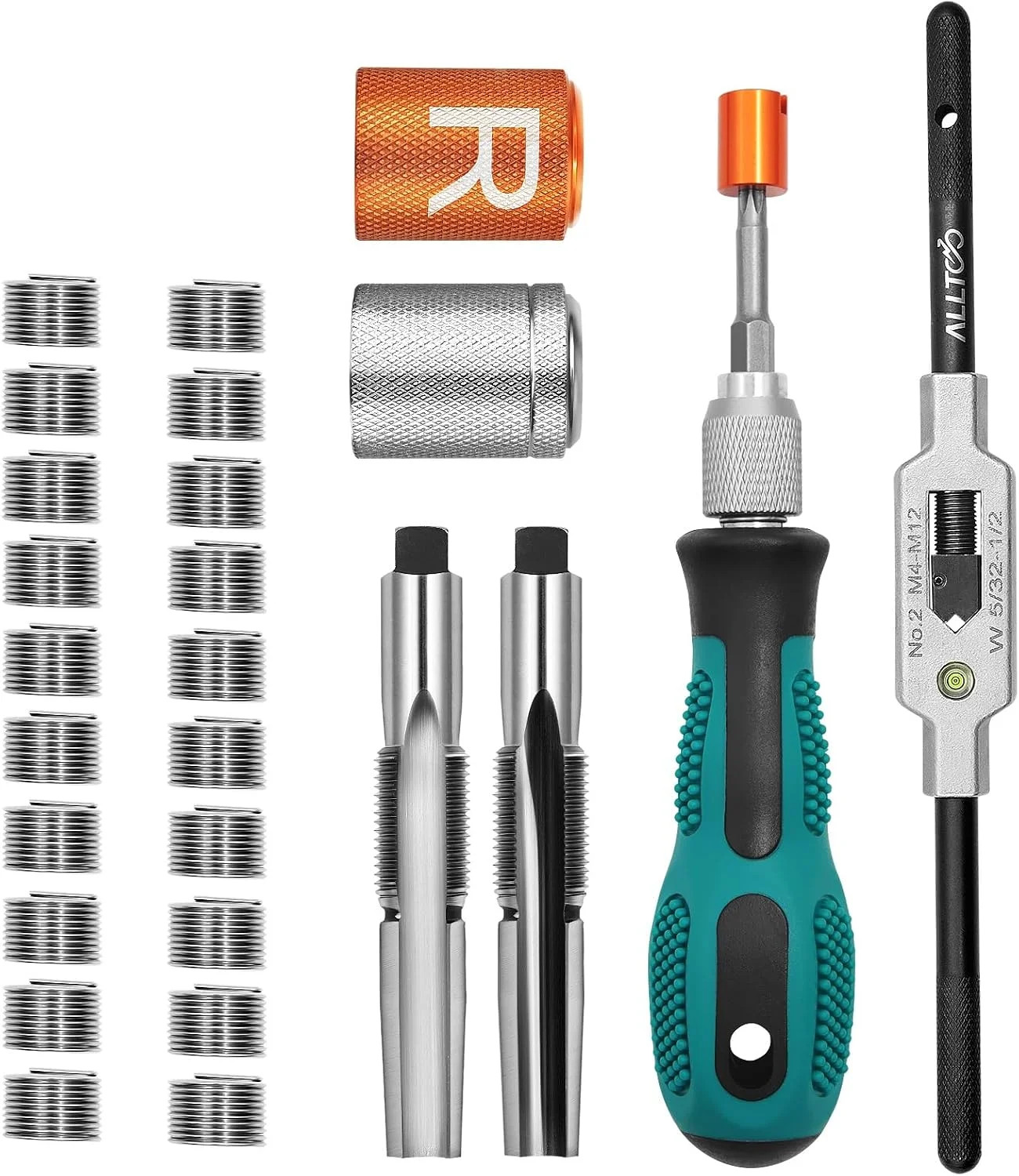 Bicycle Thread Repair Kit 9/16 inch - Steel Thread Tapping Tool with Crank Prote